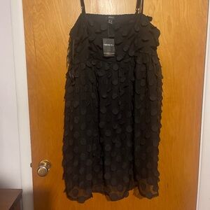 NWT Forever 21 Polka Dot Black Cami Mini Dress Size 3X